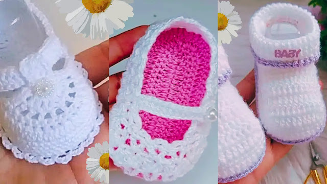 3 Ideas de zapatitos de bebé a crochet con tutoriales para principiantes 🌼