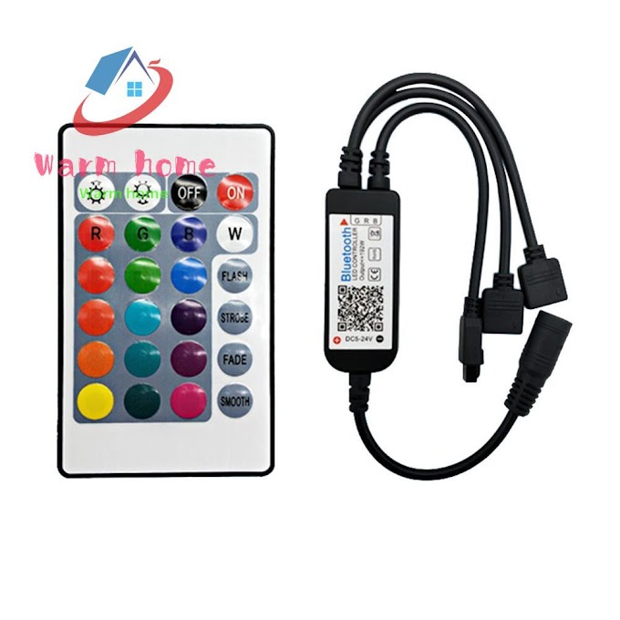 (Limit discounts) Bluetooth Phone APP Dimmer LED RGB Controller w/24 Keys IR Remote Control