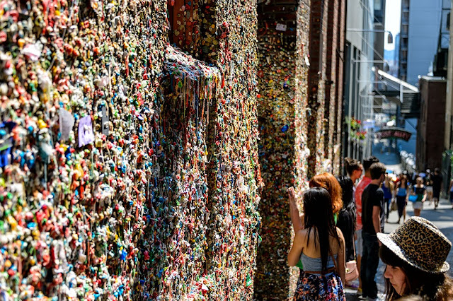 Market Theater Gum Wall in Seattle, Washington