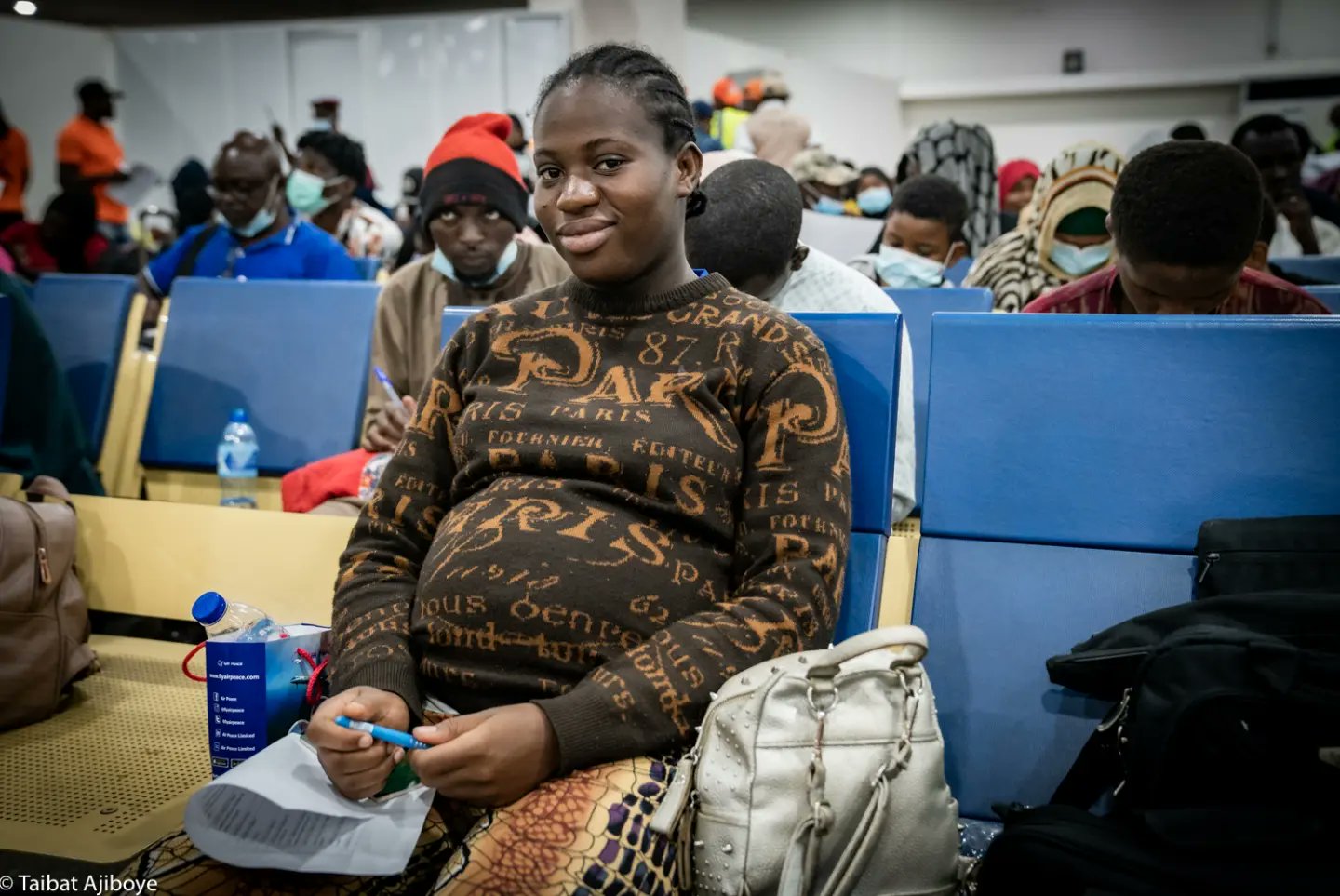 Air Peace successfully evacuated 277 Nigerian citizens through the Aswan Airport, Egypt following serious unrest in Sudan. In the photo, one of the evacuees