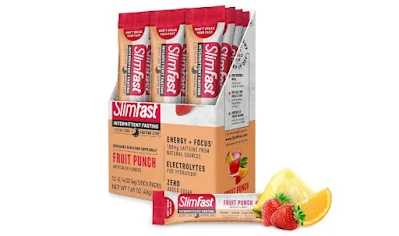 12-Count SlimFast Energy Powder Drink Mix (Fruit Punch) - $5.40 with S&S + Free Prime Shipping or on Orders Over $35