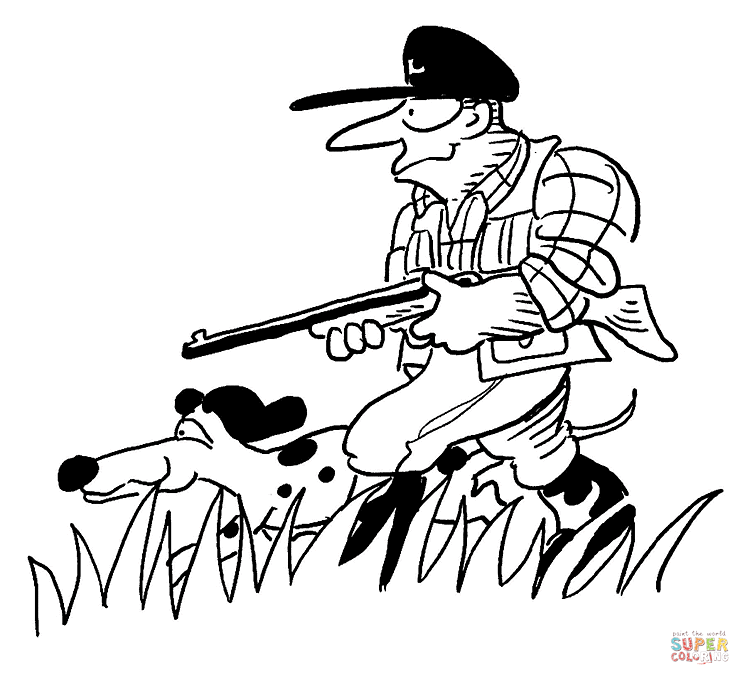 Hunting Coloring Page Free Printable