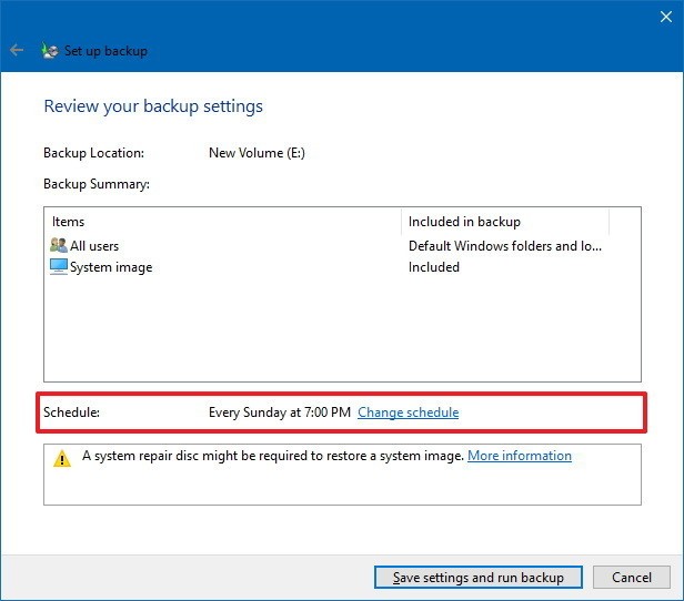 backup otomatis di windows 10