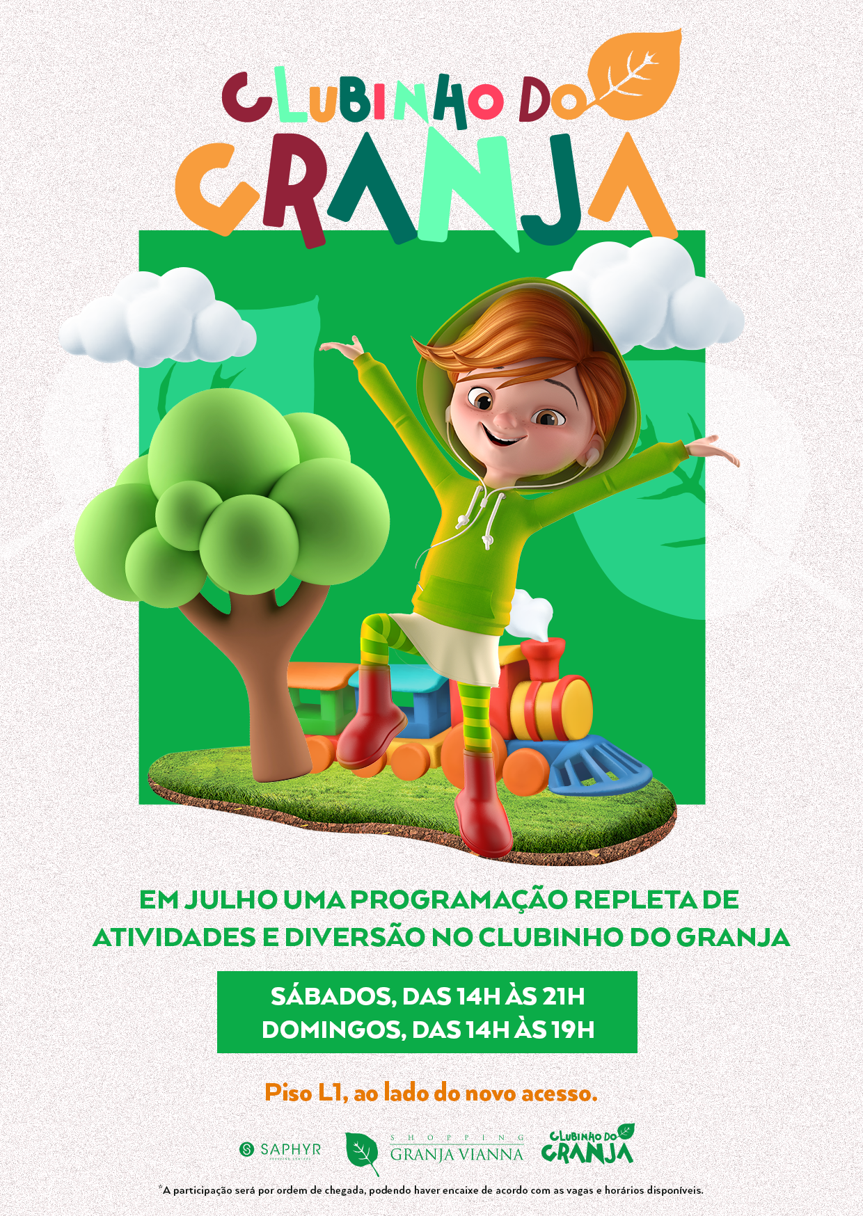 SHOPPING GRANJA VIANNA APRESENTA HISTÓRIAS DE FAMOSOS CONTOS LÚDICOS NO CLUBINHO DO GRANJA