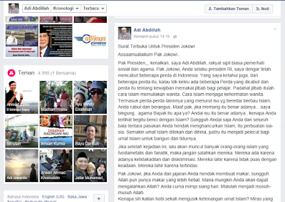 Surat Terbuka Untuk Jokowi 
