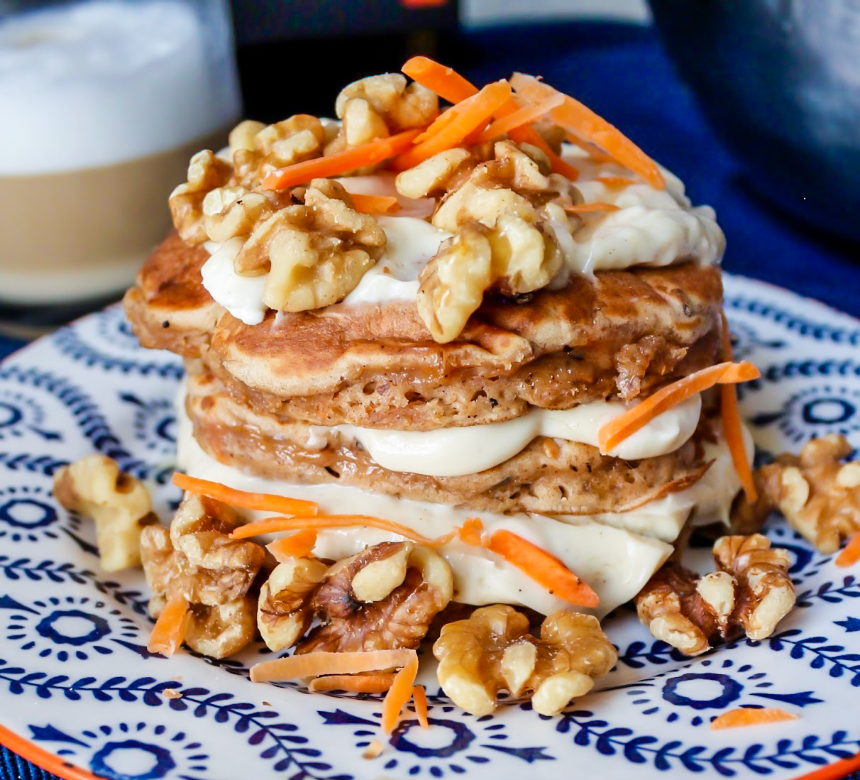 Carrot Cake Pancakes // Carrot Cake Recipes // Easy Carrot Cake Recipe // Carrot Cake Pancake Recipes // Easy Pancake Recipe // Maple Cream Cheese Frosting // Pancake Recipes For Brunch // Top 5 Pancake Recipes