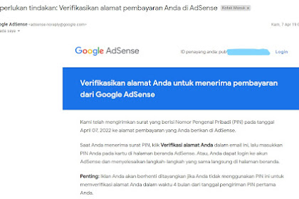 Menunggu verifikasi Alamat Pembayaran Google Adsense