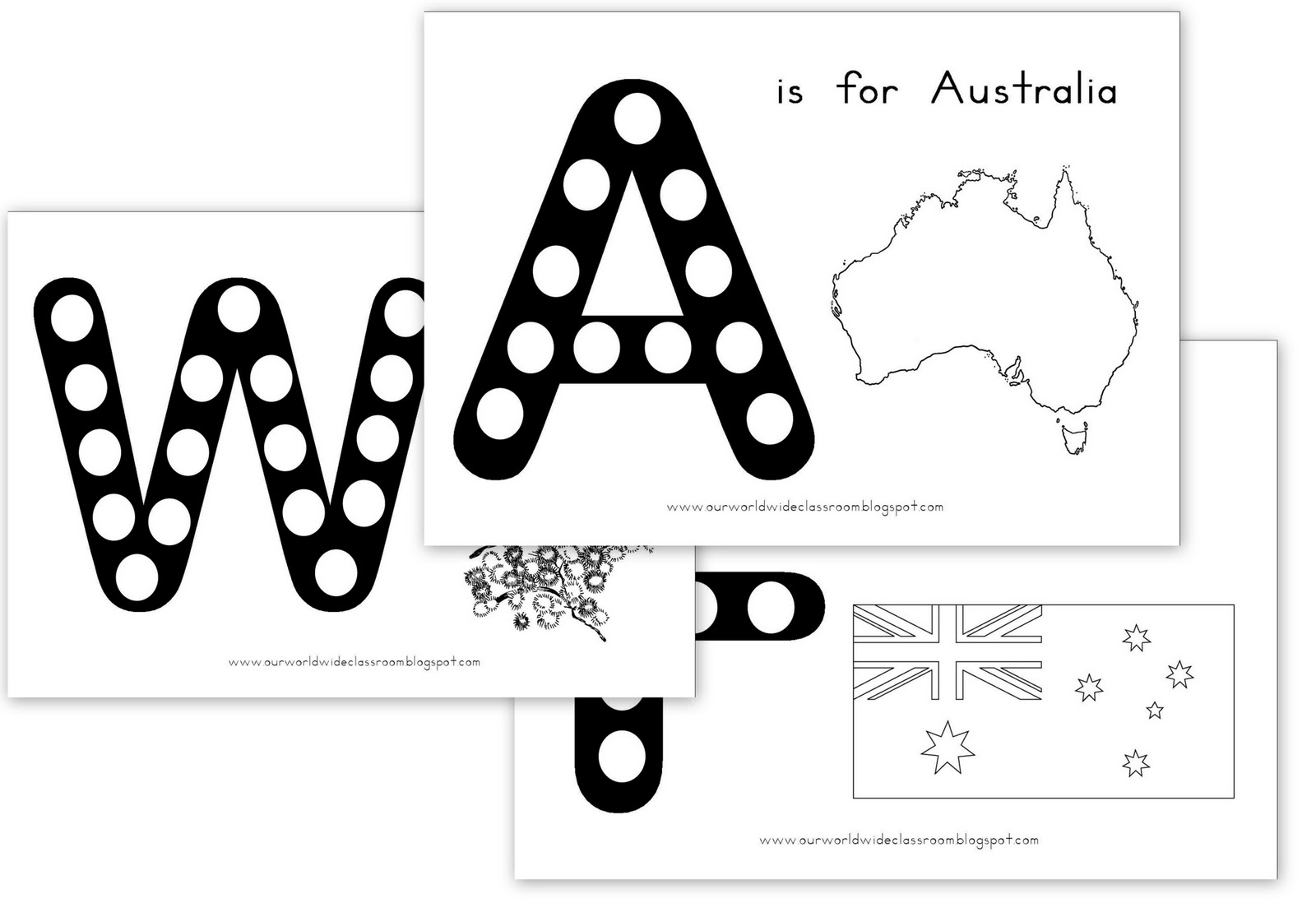 Australia Flag Coloring Page