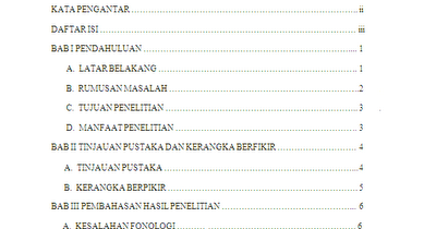 Contoh Daftar Isi Makalah Yang Baik - Devisologi