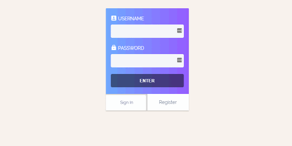 CSS Transition Effect input form