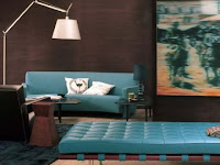Blue Brown Living Room Decor