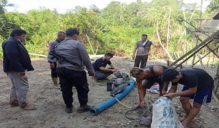 Polsek Sekadau Hulu Tertibkan PETI di Nanga Biaban