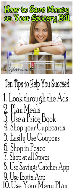 Save money on your grocery bill with these 10 easy tips.  Make these money saving tips a part of your shopping routine and you'll be surprised how much you save.