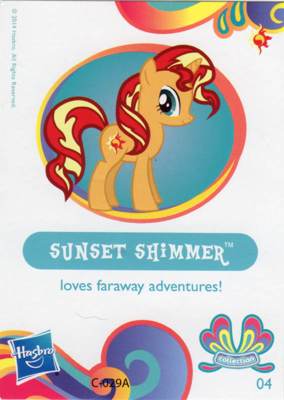 MLP Sunset Shimmer Blind Bag Cards  MLP Merch