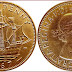 Half penny: coin of United Kingdom; 2 farthing
