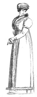 Cloth great coat in the Hussar style   from La Belle Assemblée (Feb 1806)