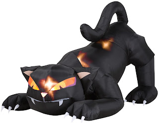  Animated Airblown Black Cat with Turning Head for Halloween