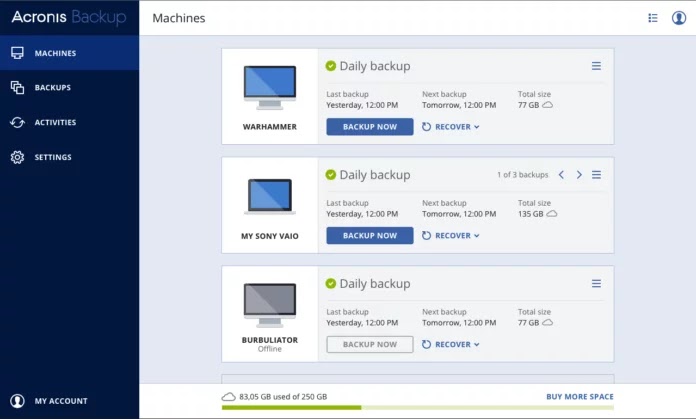 Download Acronis True Image Full mới nhất - Sao lưu, khôi phục dữ liệu