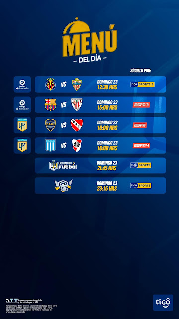 Tigo Sports bolivia 23 de octubre