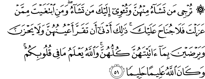 Surat Al Ahzab Ayat 51