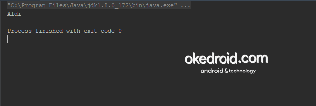 Output Hasil Contoh Code Program Array Java
