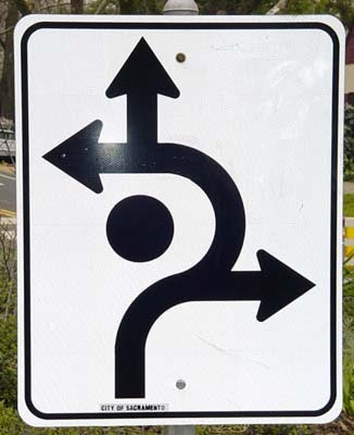 Roundabout Road Sign. simple sign at the main