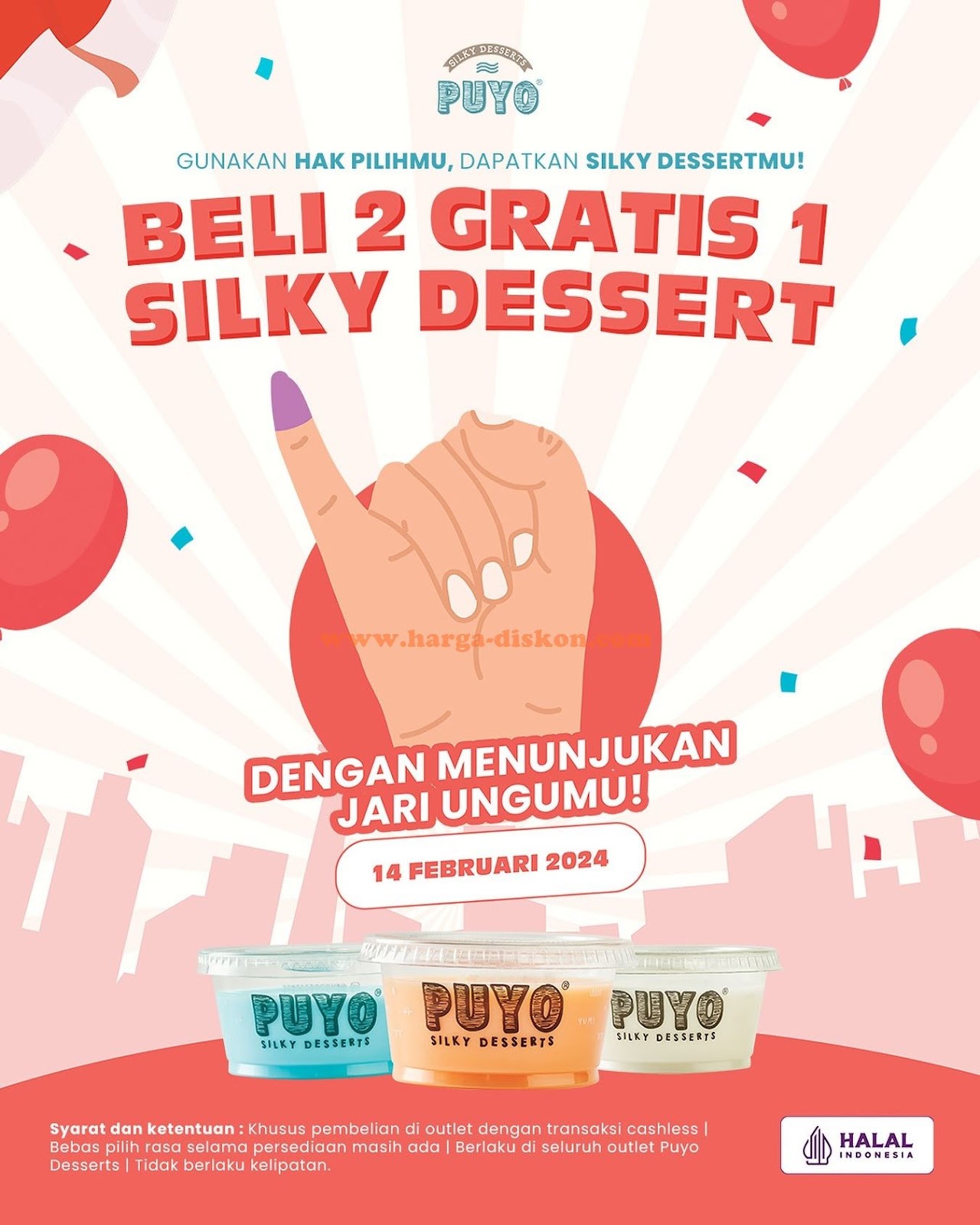 Promo PUYO Silky Dessert Beli 2 Gratis 1 Periode 14 Februari 2024