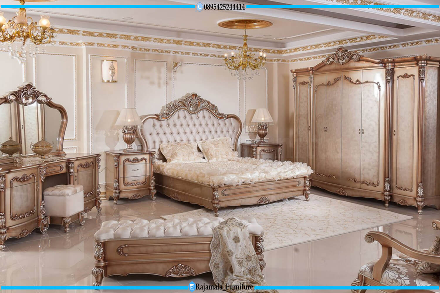 Desain Tempat Tidur Mewah Kingdom Majestic Alexander Great RM-1000