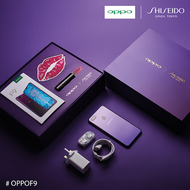 OPPO F9 X Shiseido Starry Purple Limited Edition Gift box will only be available at Lazada