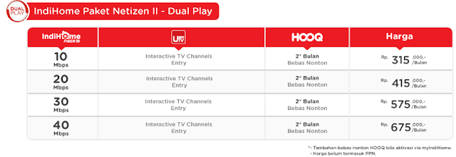 Indihome Netizen II Dual Play