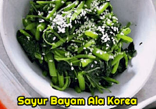 Resep Sayur Bayam Rebus Ala Korea