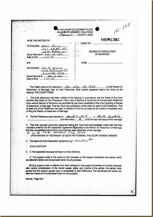 Lee Irwin and Gracie Irwin divorce paperwork_0001