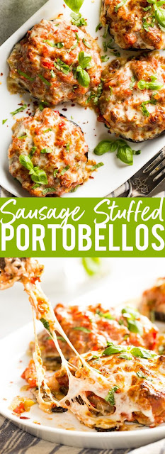 Sausage Stuffed Portobello Mushrooms