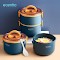 Promo Ecentio Double Layer Round Insulated Lunch Portable Lunch Box Free BPA
