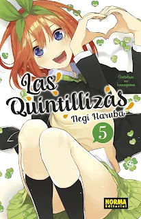 Reseña de Las Quintillizas (Go-Toubun no Hanayome) vol. 5, de Negi Haruba - Norma Editorial.