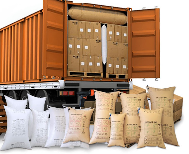 Túi khí chèn container dệt nhựa và giấy