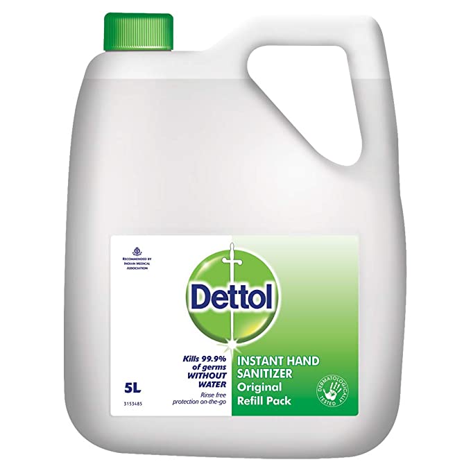Dettol Original Germ Protection Alcohol based Hand Sanitizer Refill Jar, 5L