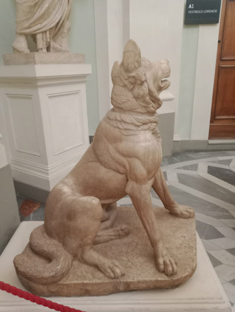 Roman sculpture of a Molossian hound, Uffizi Gallery, Florence, Italy. Photo by Loire Valley Time Travel.