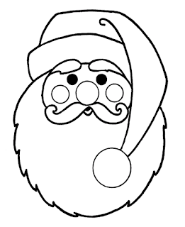 Santa head free coloring pages