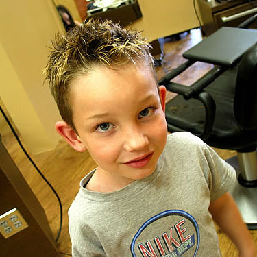 Many boys even young boys like the spiked look because it is considered 