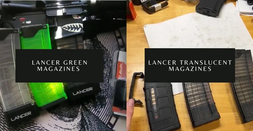 Lancer Green vs Translucent magazines