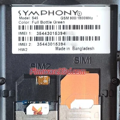 Symphony S45 HW2 Flash File SC6531E