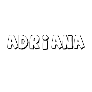 Nombre Adriana para colorea