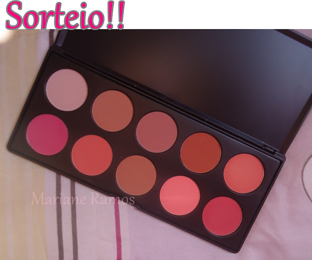 sorteio da paleta de 10 blushes