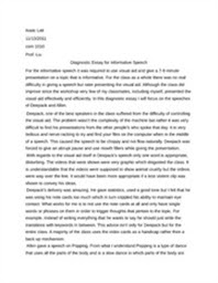 Diagnostic Essay Info Speech - Isaac Lati 11/13/2011 com ...