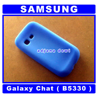 ( 1194 ) Jual Case Samsung Galaxy Chat B5330 Biru Silikon Full Keypad Soft Cover Aksesories Handphone