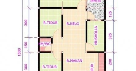  Denah  Pondasi Gambar Pondasi Rumah  6X9 3 Kamar Desain 