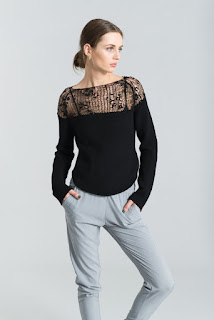 Marcella Moda's sweater with sheer top