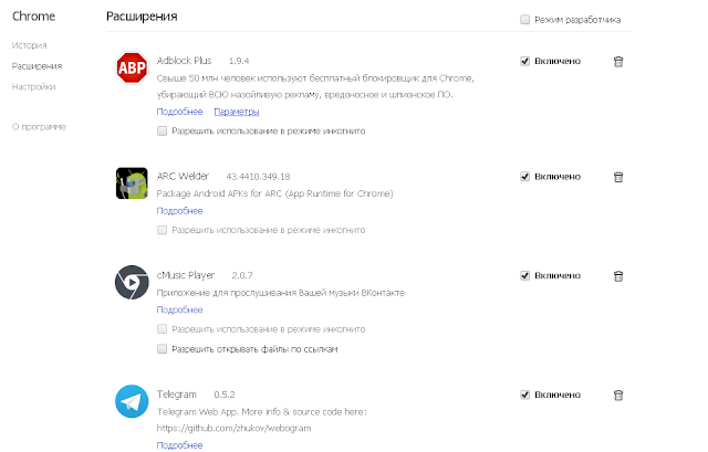 Как в Хроме найти расширения чтобы удалить их