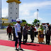 Danrem  032/Wirabraja Brijen  TNI  Purnanto.melepas wakil Presiden Di Bandara InternSional Minangkabau ( BIM)